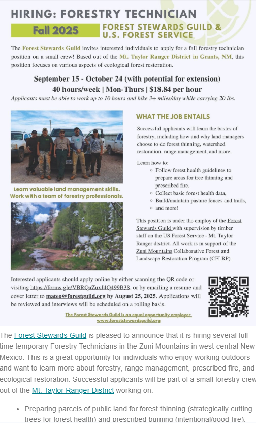 Forestry Technicial 1